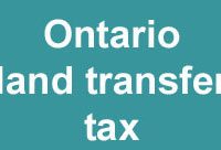 Ontario Land Transfer Tax