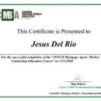 Jesus Del Rio - Member of the Canadian Mortgage Brokers Association